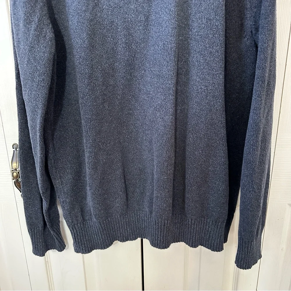 American Eagle Athletic Fit Knit Henley Sweater Mens Size XXL Heather Gray
